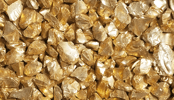 Stack of gold nuggets